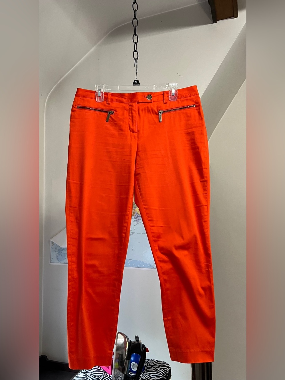 MICHAEL Michael Kors Vibrant Orange Ankle Pants Size 10